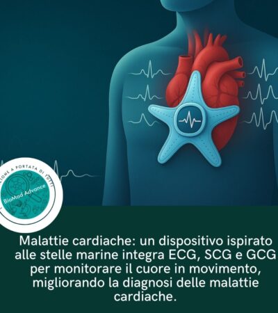 Malattie cardiache: un dispositivo ispirato alle stelle marine integra ECG, SCG e GCG